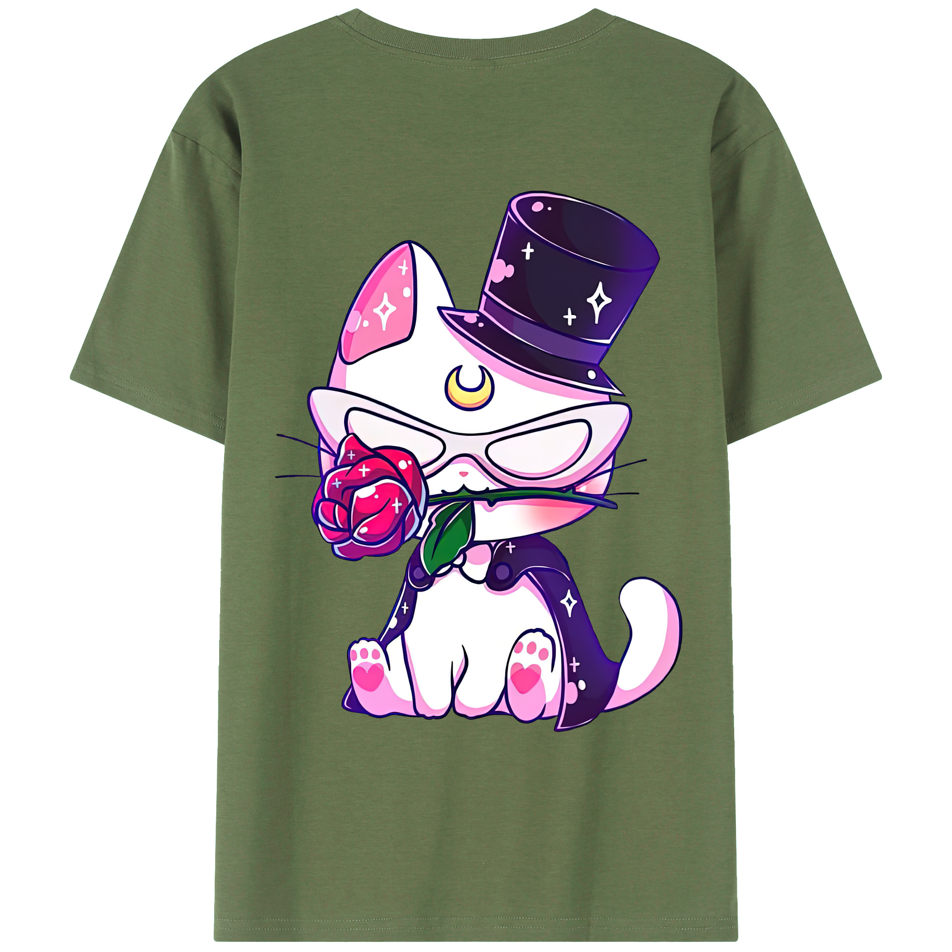 （画像用） 美少女戦士セーラームーン Sailor Moon 綿100％ メンズ半袖Tシャツ（バックプリント） 通気性